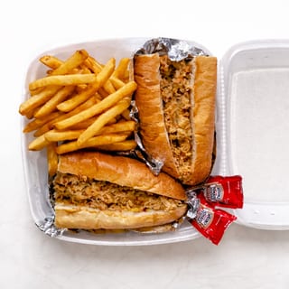 Cheesesteak Platter with Fries & Soda