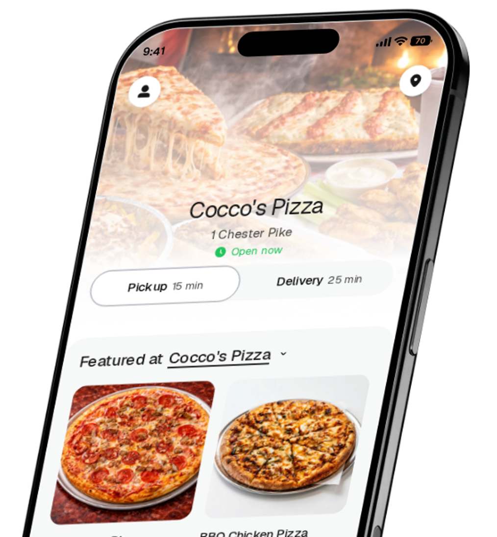 Cocco's Pizza app preview