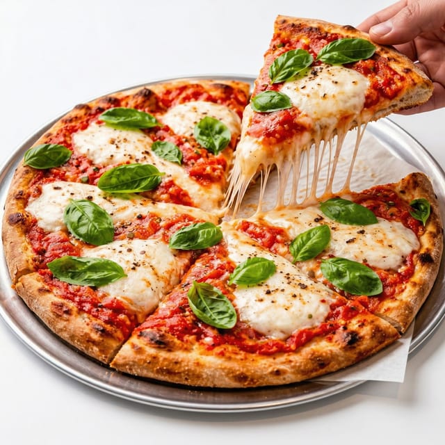 Red Margherita Pizza.